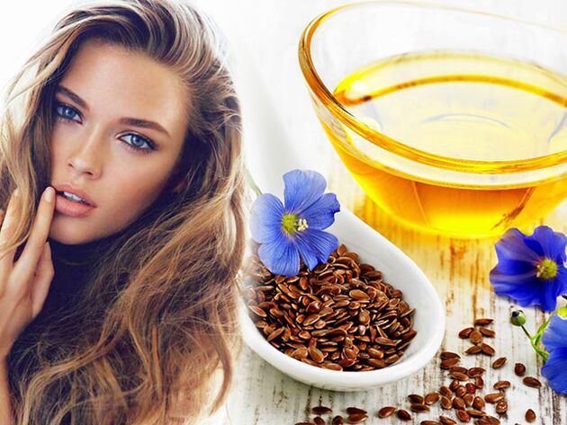 The linseed oil mask strengthens the hair