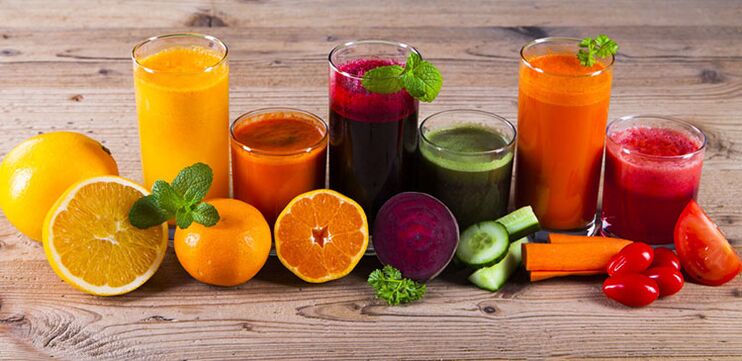 diet for weight loss with freshly squeezed fruit juices